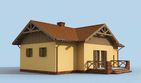 Projekt domu Lozanna - parterowy dom o powierzchni 58,24 m², dach dwuspadowy - ujęcie 4