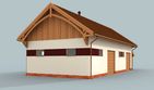 Projekt garażu G260 garaż z pomieszczeniem garażowo / magazynowym - parterowy dom o powierzchni 78,75 m², dach dwuspadowy - ujęcie 4
