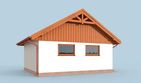 Projekt budynku gospodarczego G300 Budynek gospodarczy - parterowy dom o powierzchni 39,36 m², dach dwuspadowy - ujęcie 4