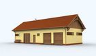 Projekt budynku gospodarczego BGS6 Budynek gospodarczy - parterowy dom o powierzchni 96,69 m², dach dwuspadowy - ujęcie 4