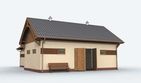Projekt budynku gospodarczego BGS13 Budynek gospodarczy - parterowy dom o powierzchni 121,97 m², dach czterospadowy - ujęcie 3