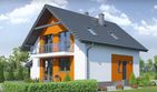 Projekt domu Grochowo Nowe 3g - parterowy z poddaszem dom o powierzchni 104,18 m², dach dwuspadowy - ujęcie 2