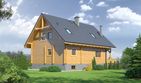 Projekt domu Milicz 61 dw - parterowy z poddaszem dom o powierzchni 145,77 m², dach dwuspadowy - ujęcie 2