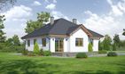 Projekt domu Dębina m9 - parterowy dom o powierzchni 110,81 m², dach kopertowy - ujęcie 2
