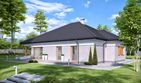 Projekt domu TK74 - parterowy dom, dach kopertowy - ujęcie 4