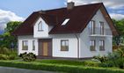 Projekt domu Alcamo Termo - parterowy z poddaszem dom o powierzchni 153,57 m², dach dwuspadowy - ujęcie frontu