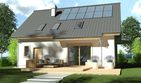 Projekt domu Ewa Gold 1A - parterowy z poddaszem dom o powierzchni 118 m², dach dwuspadowy - ujęcie 2