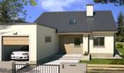 Projekt domu Małgosia bb - parterowy dom o powierzchni 101,80 m², dach dwuspadowy, koszt budowy 200 000 zł - ujęcie frontu
