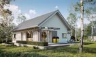 Projekt domu eko Typowy 14 - parterowy z poddaszem dom o powierzchni 118,44 m², dach dwuspadowy - ujęcie 2