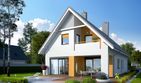 Projekt domu Riko II G1 energo - parterowy z poddaszem dom o powierzchni 134,53 m², dach dwuspadowy - ujęcie 3