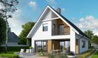Projekt domu Riko G1 energo - parterowy z poddaszem dom o powierzchni 130,96 m², dach dwuspadowy - ujęcie 2