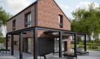 Projekt domu House x12 - parterowy z poddaszem dom o powierzchni 122,66 m², dach dwuspadowy - ujęcie 2