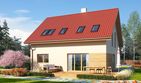 Projekt domu Eco 05 - parterowy z poddaszem dom o powierzchni 121,08 m², dach dwuspadowy - ujęcie 2