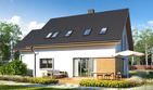 Projekt domu Eco 11 - parterowy z poddaszem dom o powierzchni 130,44 m², dach dwuspadowy - ujęcie 2
