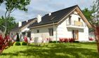 Projekt domu Nowinka III z garażem i wiatą bliźniak [A1-BL1] - parterowy z poddaszem dom o powierzchni 222,60 m², dach dwuspadowy - ujęcie 2