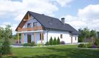 Projekt domu Osiek 15n - parterowy z poddaszem dom o powierzchni 146,20 m², dach dwuspadowy - ujęcie 2