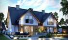 Projekt domu Sambor G1 (bliźniak) - parterowy z poddaszem dom o powierzchni 111,49 m², dach dwuspadowy - ujęcie 4