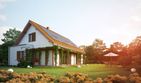 Projekt domu Przyjazny - parterowy z poddaszem dom o powierzchni 158 m², dach dwuspadowy, koszt budowy 238 580 zł - ujęcie frontu