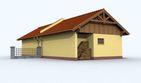 Projekt budynku gospodarczego G87 budynek gospodarczy - parterowy dom o powierzchni 44,42 m², dach dwuspadowy - ujęcie 3