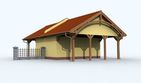 Projekt budynku gospodarczego G89 budynek gospodarczy - parterowy dom o powierzchni 36,10 m², dach dwuspadowy - ujęcie 4