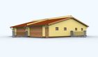 Projekt budynku gospodarczego G91 budynek gospodarczy - parterowy dom o powierzchni 196,28 m², dach dwuspadowy - ujęcie 3