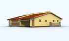 Projekt budynku gospodarczego G91 budynek gospodarczy - parterowy dom o powierzchni 196,28 m², dach dwuspadowy - ujęcie 4