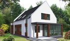 Projekt domu Rumcajs z garażem 1-st. [A] - parterowy z poddaszem dom o powierzchni 119,30 m², dach dwuspadowy - ujęcie 4