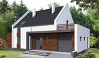 Projekt domu Rumcajs z garażem 1-st. [A] - parterowy z poddaszem dom o powierzchni 119,30 m², dach dwuspadowy - ujęcie 5