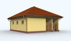 Projekt budynku gospodarczego G108 budynek gospodarczy - parterowy dom o powierzchni 50,14 m², dach kopertowy - ujęcie 4