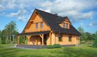 Projekt domu Cisna 25g dw - parterowy z poddaszem dom o powierzchni 125,61 m², dach dwuspadowy - ujęcie 2