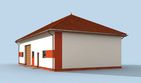 Projekt budynku gospodarczego G241 budynek gospodarczy - parterowy dom o powierzchni 163,79 m², dach kopertowy - ujęcie 4