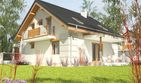 Projekt domu Nowinka V z garażem i wiatą [A1] - parterowy z poddaszem dom o powierzchni 101,40 m², dach dwuspadowy - ujęcie 2