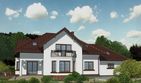 Projekt domu APS 089 + 2G - parterowy z poddaszem dom o powierzchni 206,90 m², dach kopertowy - ujęcie 2