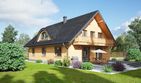 Projekt domu Podsarnie 1dws - parterowy z poddaszem dom o powierzchni 205,28 m², dach dwuspadowy - ujęcie 2