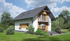 Projekt domu Bronowice 1m - parterowy z poddaszem dom o powierzchni 112,82 m², dach dwuspadowy - ujęcie 2