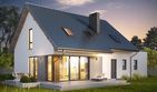 Projekt domu Fikus - parterowy z poddaszem dom o powierzchni 145,50 m², dach dwuspadowy - ujęcie 2