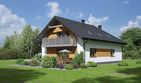 Projekt domu Kasztanowo 1mg - parterowy z poddaszem dom o powierzchni 169,04 m², dach wielospadowy - ujęcie 2