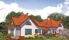 Projekt domu APS 050 - parterowy z poddaszem dom o powierzchni 148,30 m², dach kopertowy - ujęcie 2