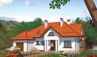 Projekt domu APS 047 - parterowy z poddaszem dom o powierzchni 209,80 m², dach czterospadowy, koszt budowy 547 000 zł - ujęcie frontu
