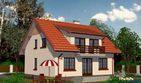 Projekt domu APS 032 + G - parterowy z poddaszem dom o powierzchni 130,90 m², dach dwuspadowy - ujęcie 2