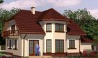 Projekt domu APS 044 + G - parterowy z poddaszem dom o powierzchni 172,30 m², dach naczółkowy - ujęcie 2