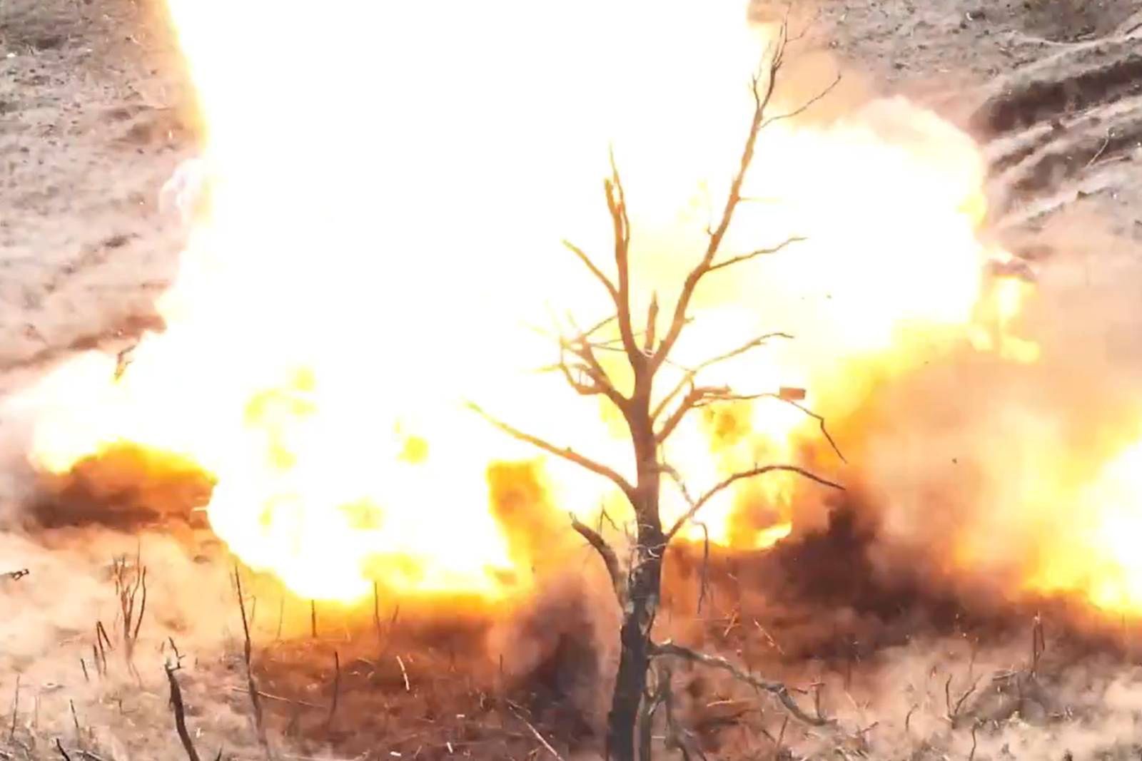 Spectacular drone strike by Ukraine turns Russian tank into fireball
