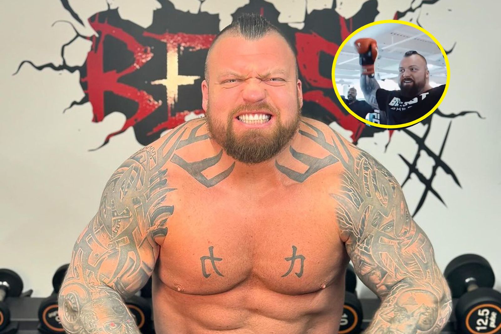 Eddie Hall breaks punch power world record, surpassing UFC champs