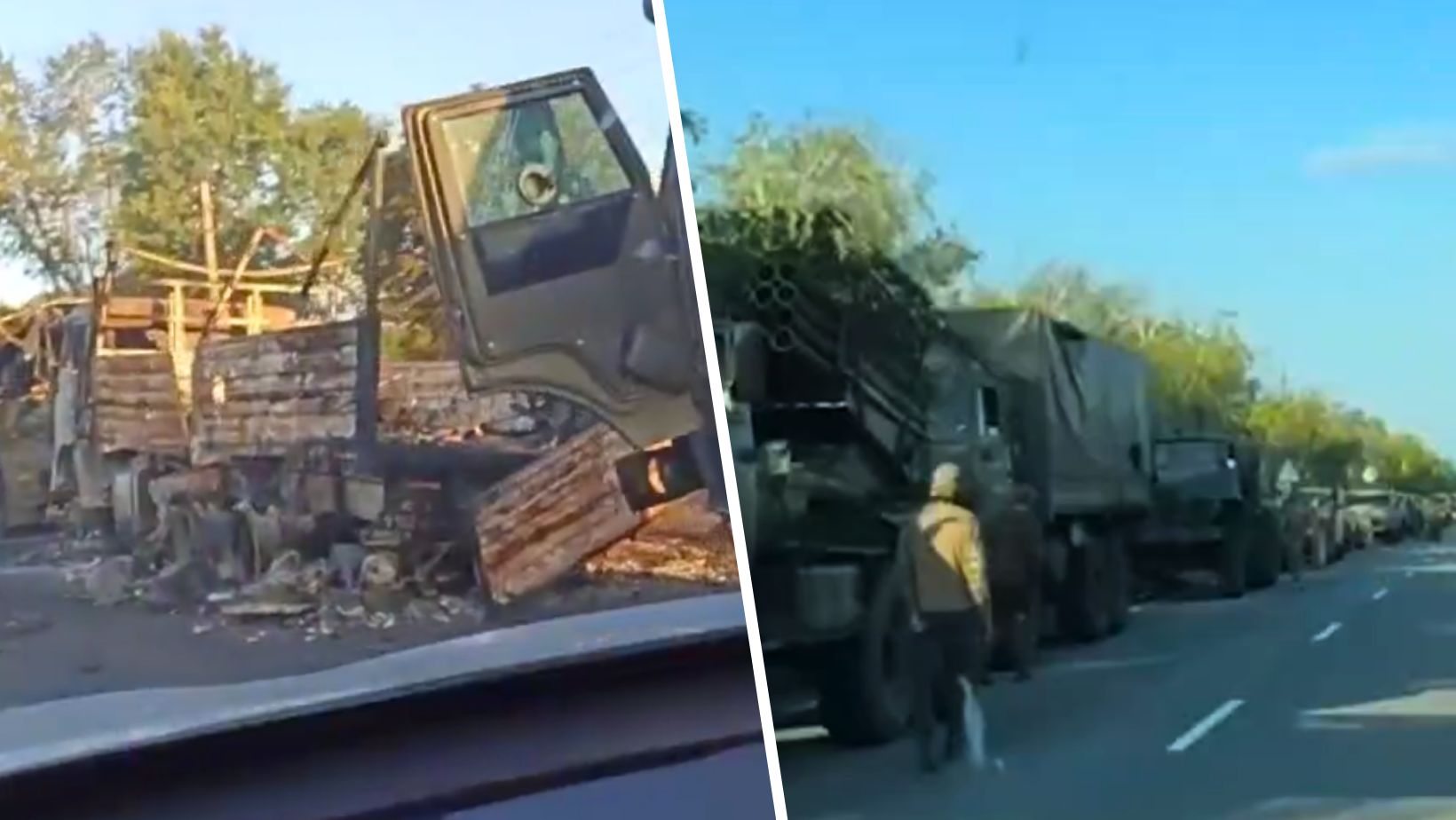 Ukrainian forces decimate Russian convoy near Kursk, causing panic