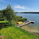 Domki nad jeziorem, Kaszuby, linia brzegowa, sprzęt wodny (2)