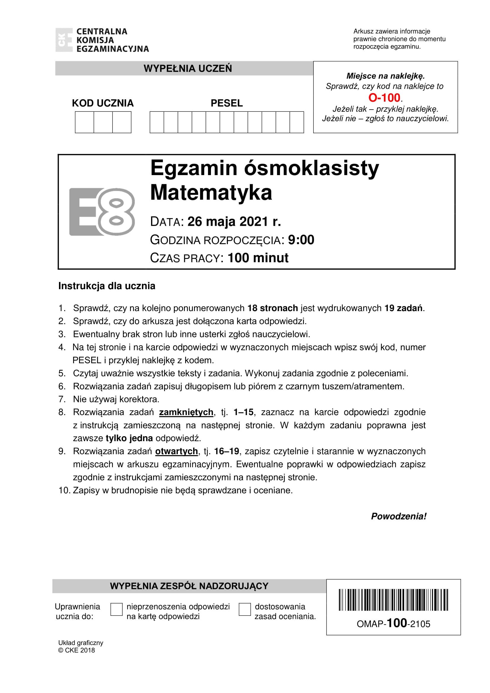 Egzamin ósmoklasisty Arkusze Język Polski Pdf
