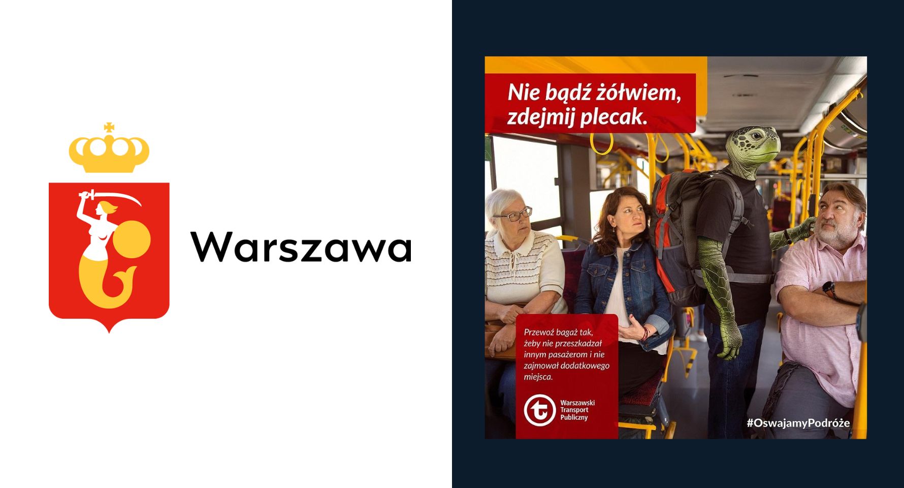 ZTM Warszawa pyta, czy jesteś żółwiem lub kurą. Ruszyła kampania "Oswajamy podróże"