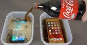 Galaxy S7 Edge vs iPhone 6S Plus - zalane Colą i zamrożone