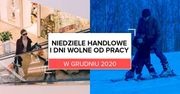 Niedziele handlowe i dni wolne od pracy w grudniu 2020