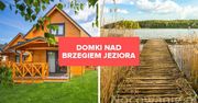 Domki nad brzegiem jeziora. Cudowny wypoczynek nad wodą